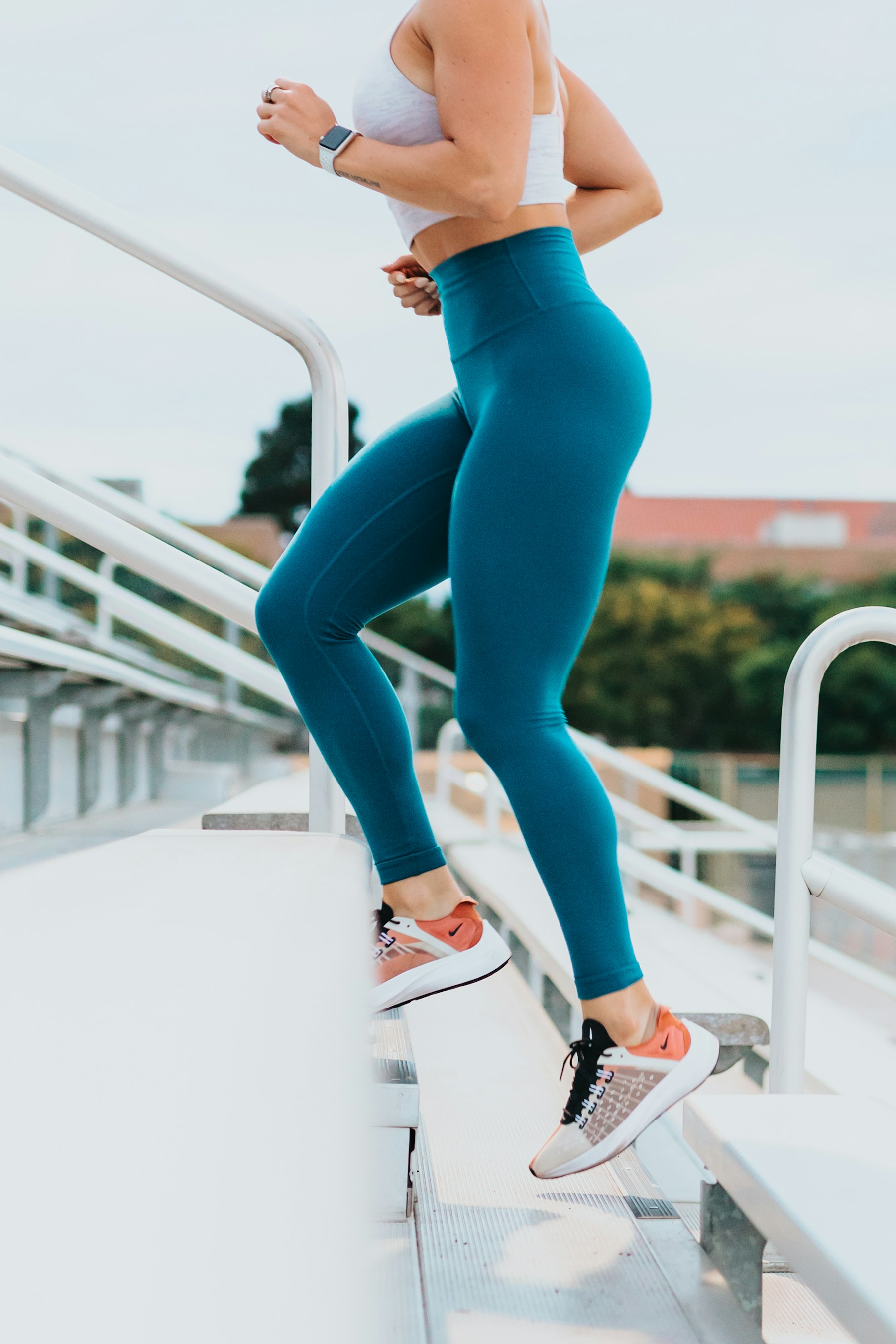 Athlete running during sports rehabilitation